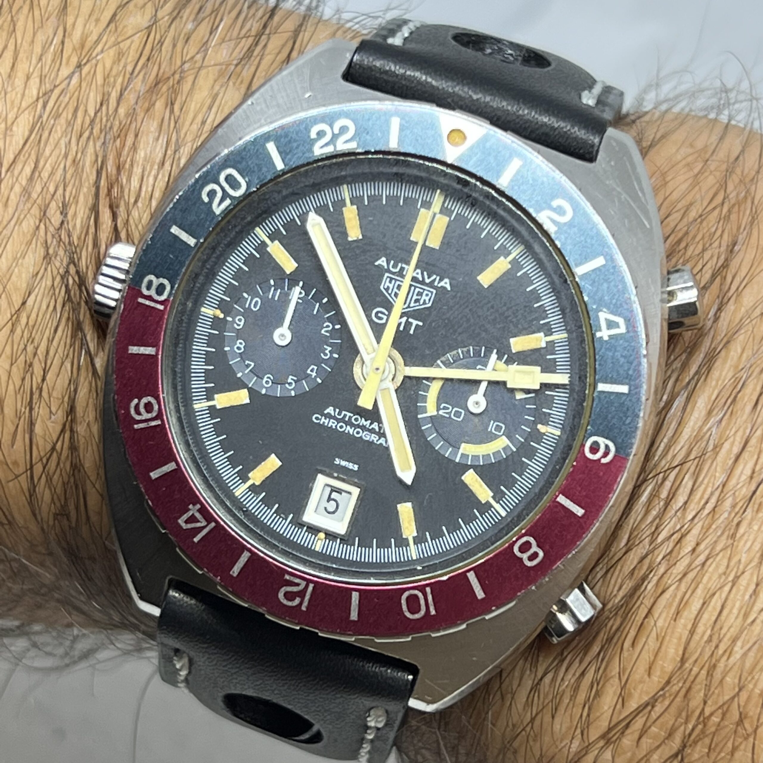 HEUER AUTAVIA GMT AUTOMATIC MOVEMENT ARGENTINA AIR FORCE