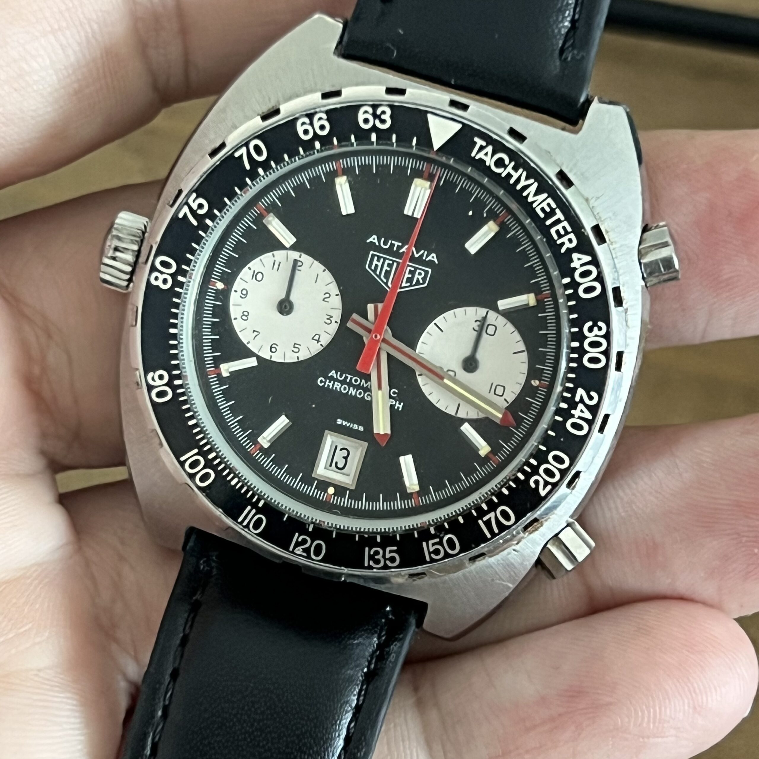 HEUER AUTAVIA AMAZING SHAPE REF 11630 AUTOMATIC MOVEMENT CHRONOGRAPH