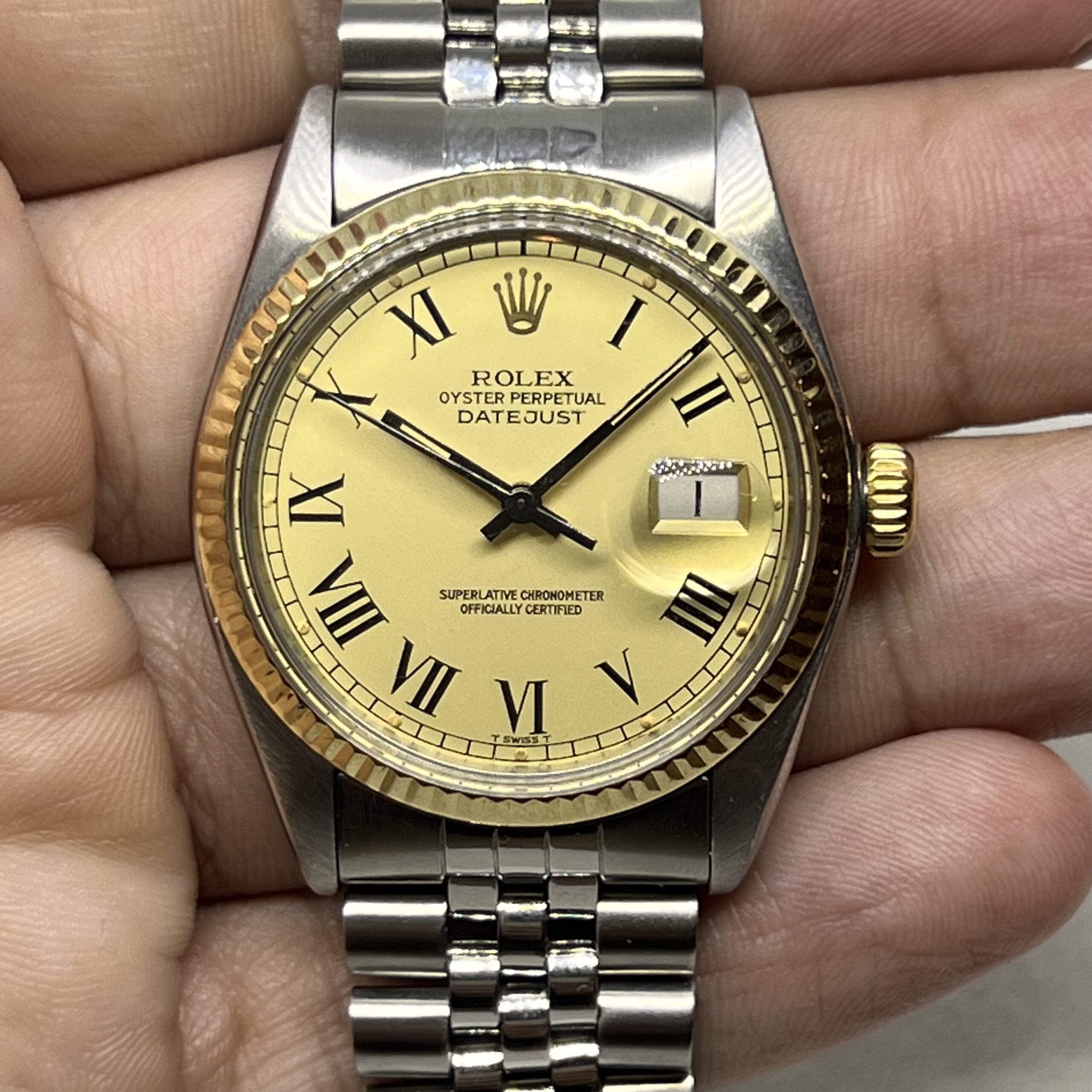ROLEX OYSTERDATE REF 16013 BUCKLEY DIAL AUTOMATIC FROM 1980