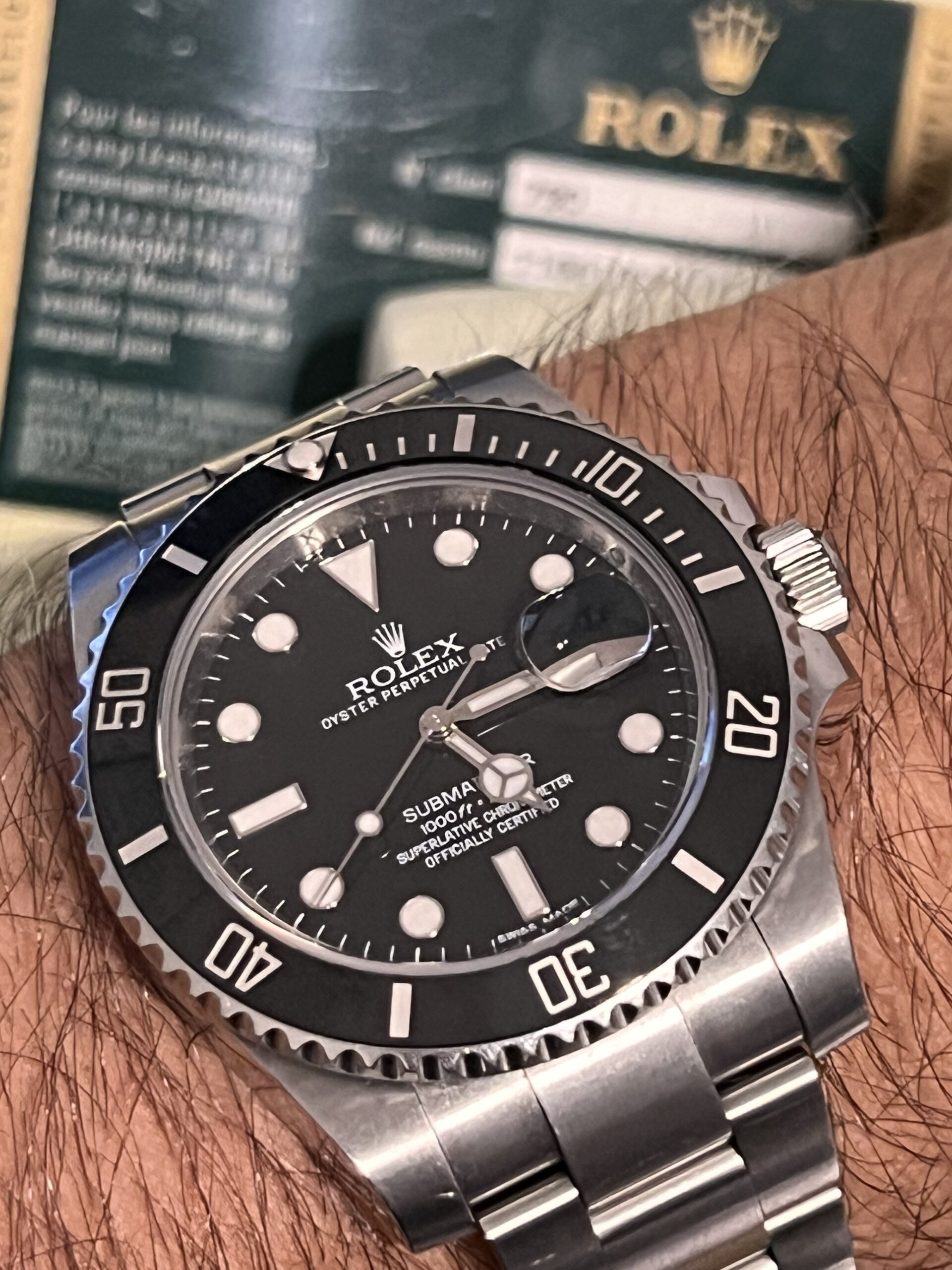 ROLEX SUBMARINER REF 116610 AUTOMATIC MOVEMENT WITH PAPERS FROM 2014 40MM