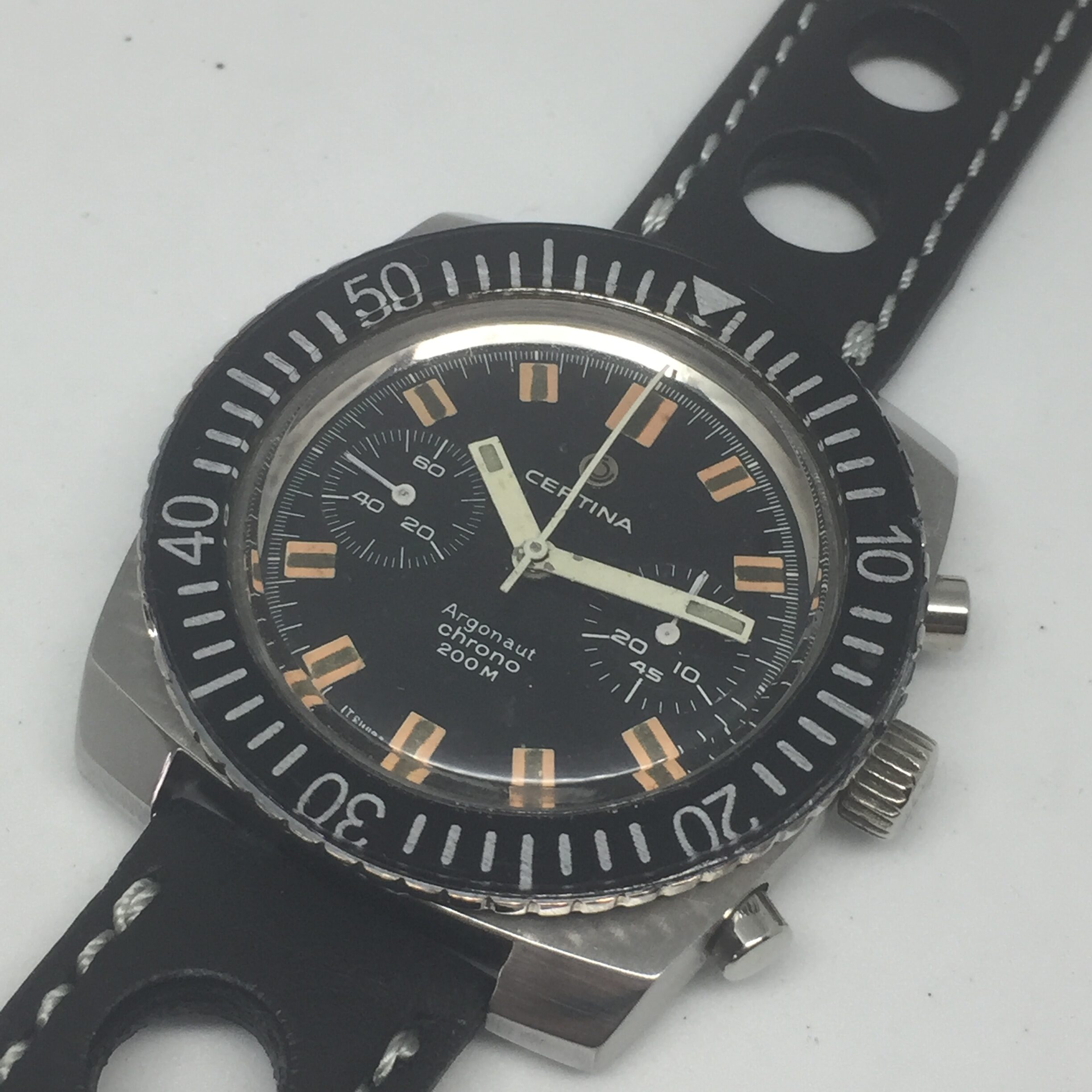 CERTINA ARGONAUT CHRONOGRAPH 200M REF 8401 002 MANUAL WIND MOVEMENT VALJOUX 23