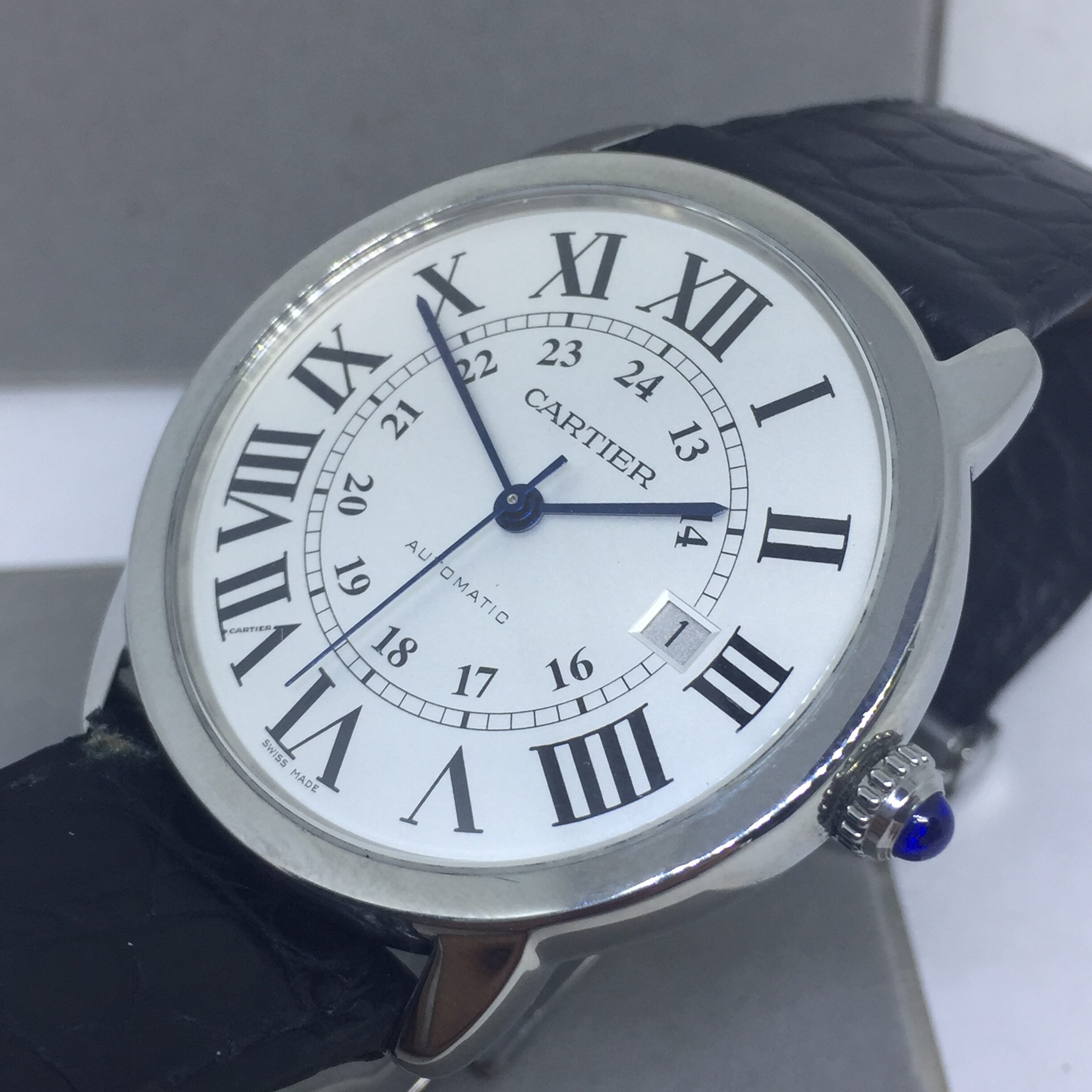 CARTIER RONDE SOLO XL STAINLESS STEEL REF 3517 AUTOMATIC MOVEMENT 42MM