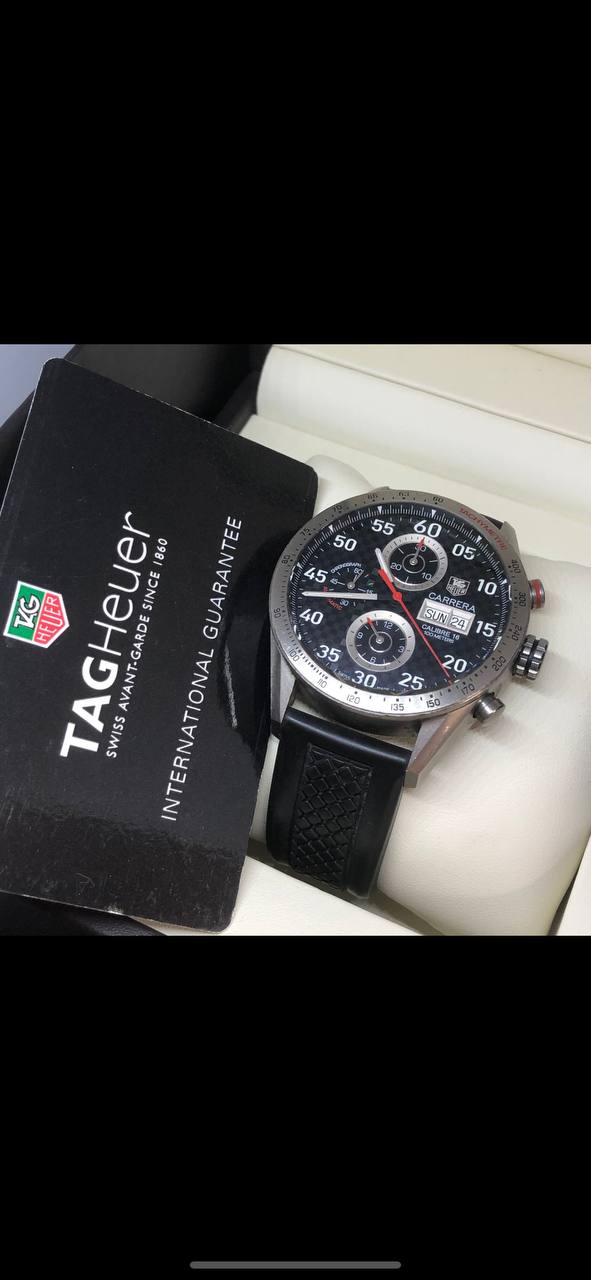 TAG HEUER CARRERA LIMITED EDITION TITANIUM AUTOMATIC MOVEMENT WITH CARD REF CV2A80
