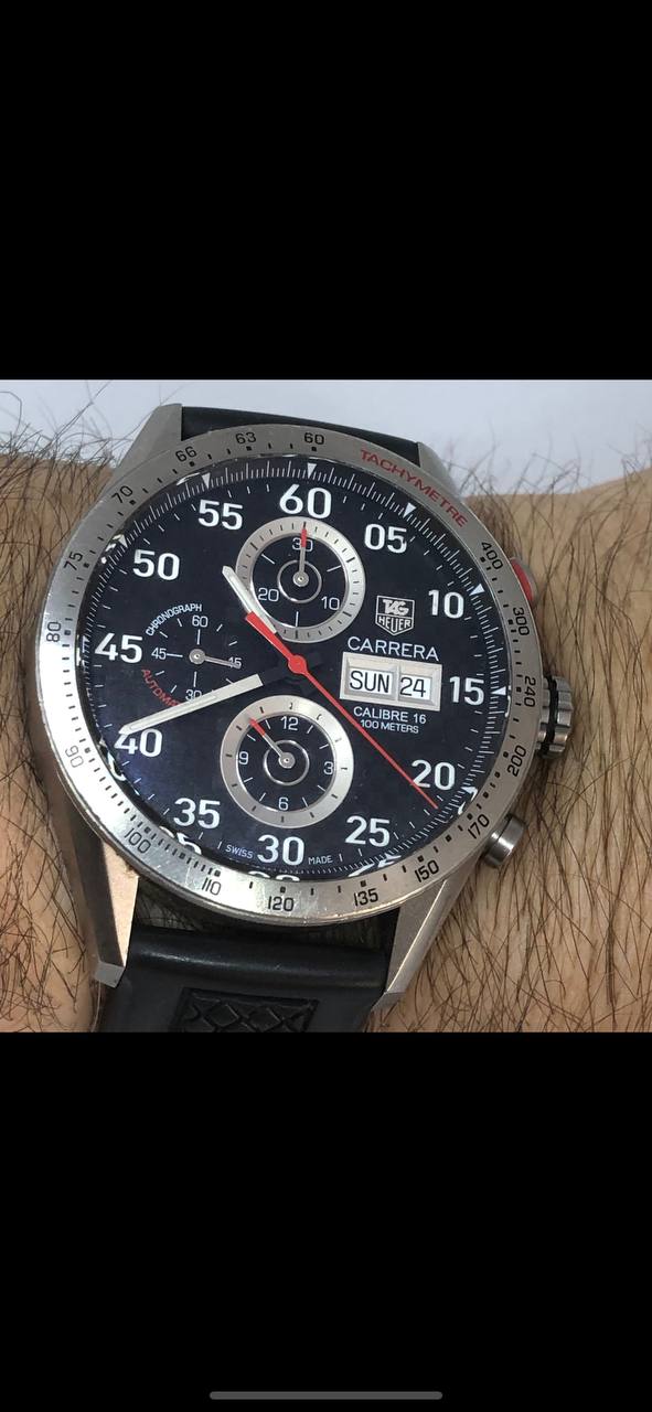 TAG HEUER CARRERA LIMITED EDITION TITANIUM AUTOMATIC MOVEMENT WITH CARD REF CV2A80