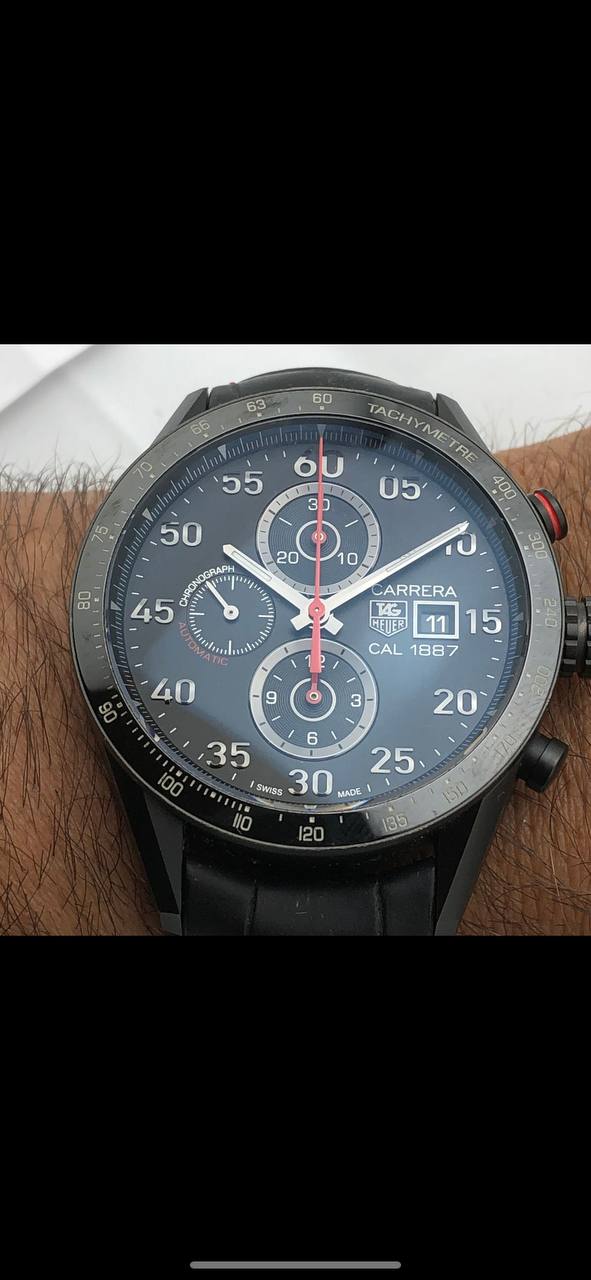 TAG HEUER CARRERA 1887 CERAMIC BLACK DIAL AUTOMATIC MOVEMENT WITH PAPERS