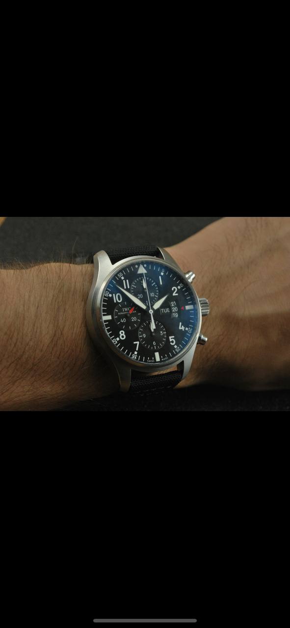 IWC SCHAFFHAUSEN PILOT WATCH REF IW377701 CHRONOGRAPH AUTOMATIC 43MM