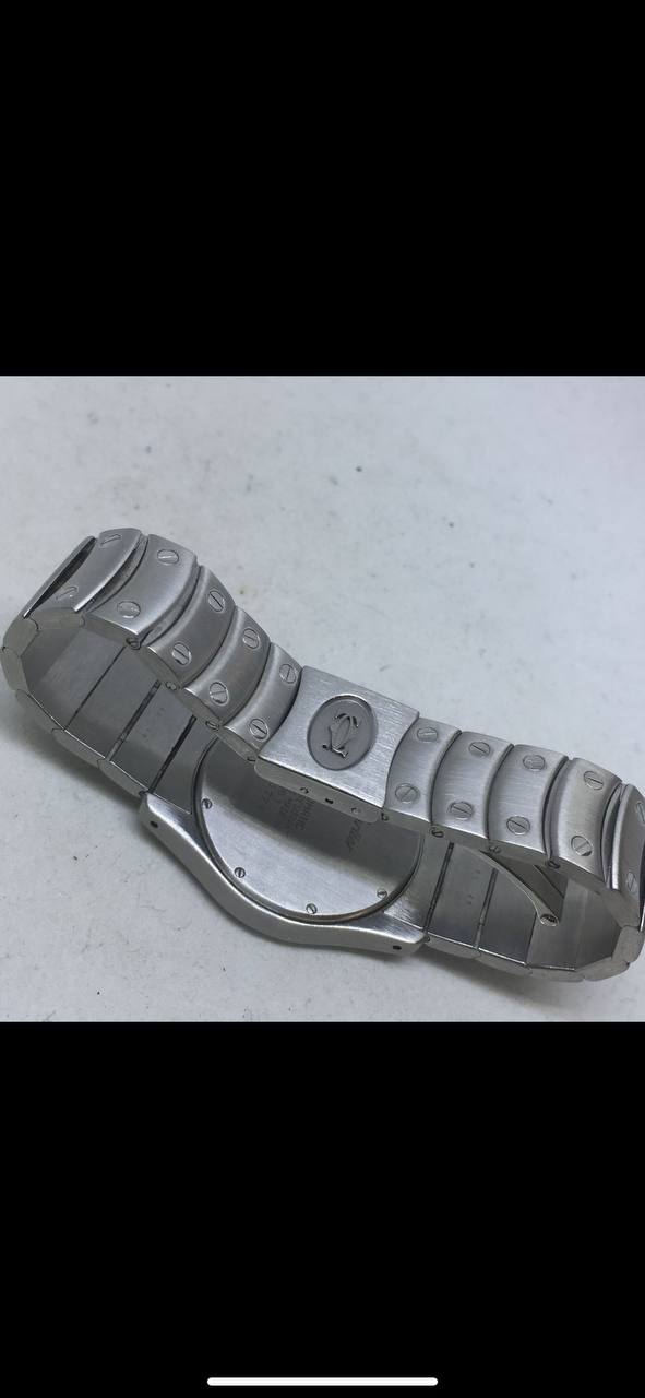 CARTIER SANTOS RONDE REF 1920-1 WHITE DIAL AUTOMATIC MOVEMENT 33MM