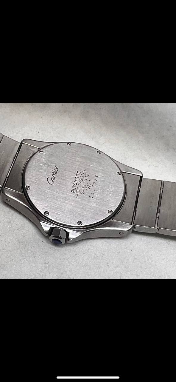 CARTIER SANTOS RONDE REF 1920-1 WHITE DIAL AUTOMATIC MOVEMENT 33MM