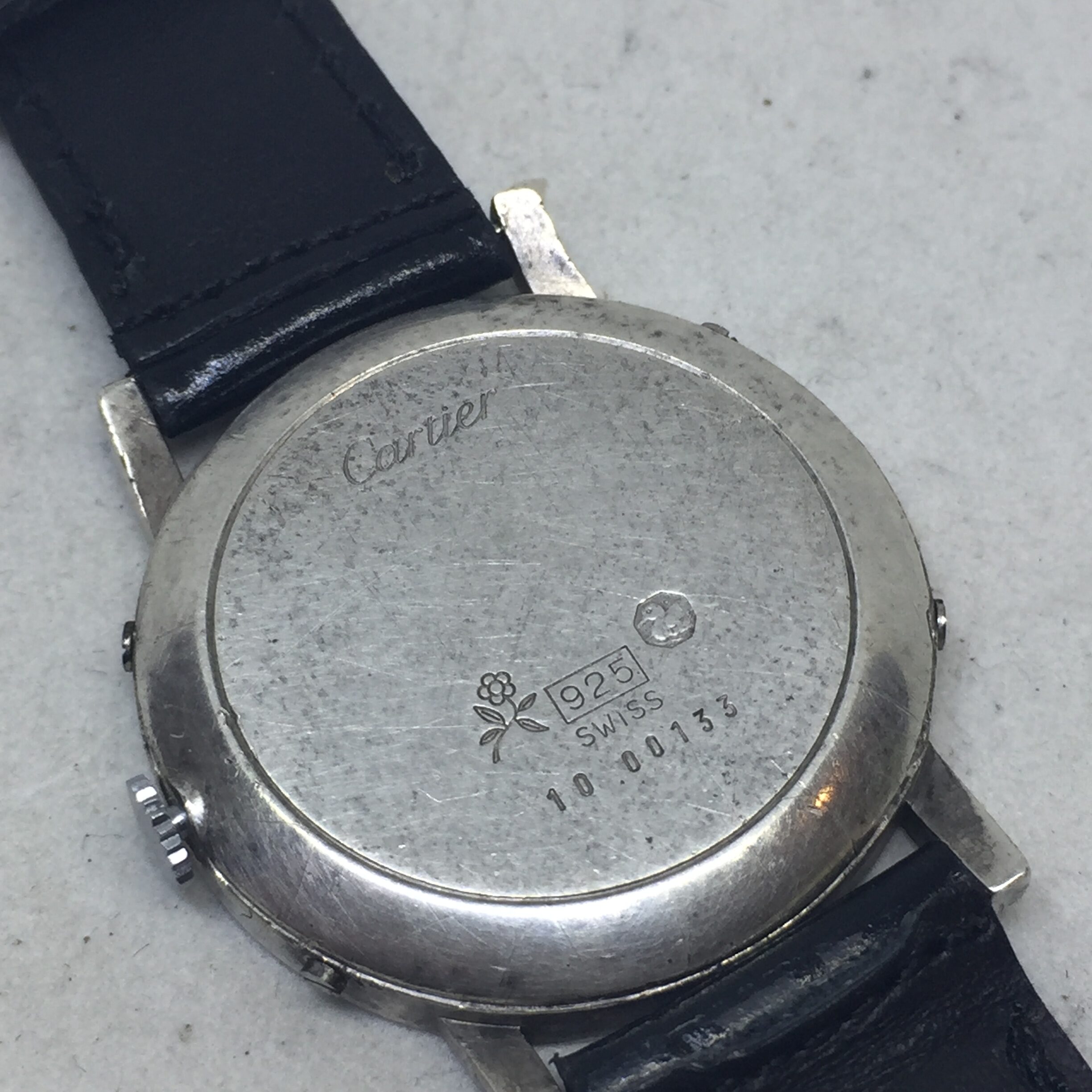 CARTIER SOLO STERLING SILVER MANUAL WIND MOVEMENT