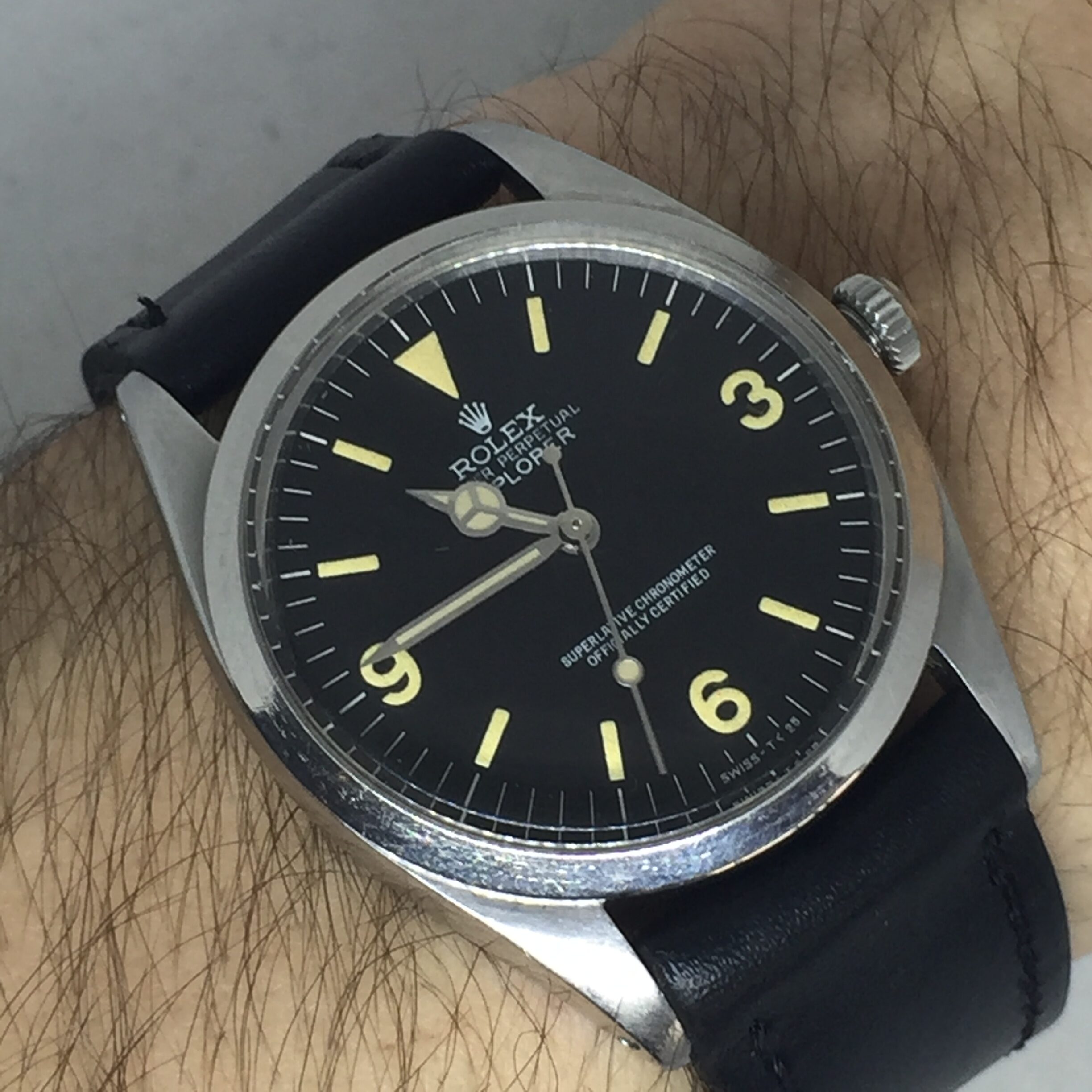 ROLEX EXPLORER REF 5504 AUTOMATIC MOVEMENT 36 MM 1962 REFINISHED DIAL