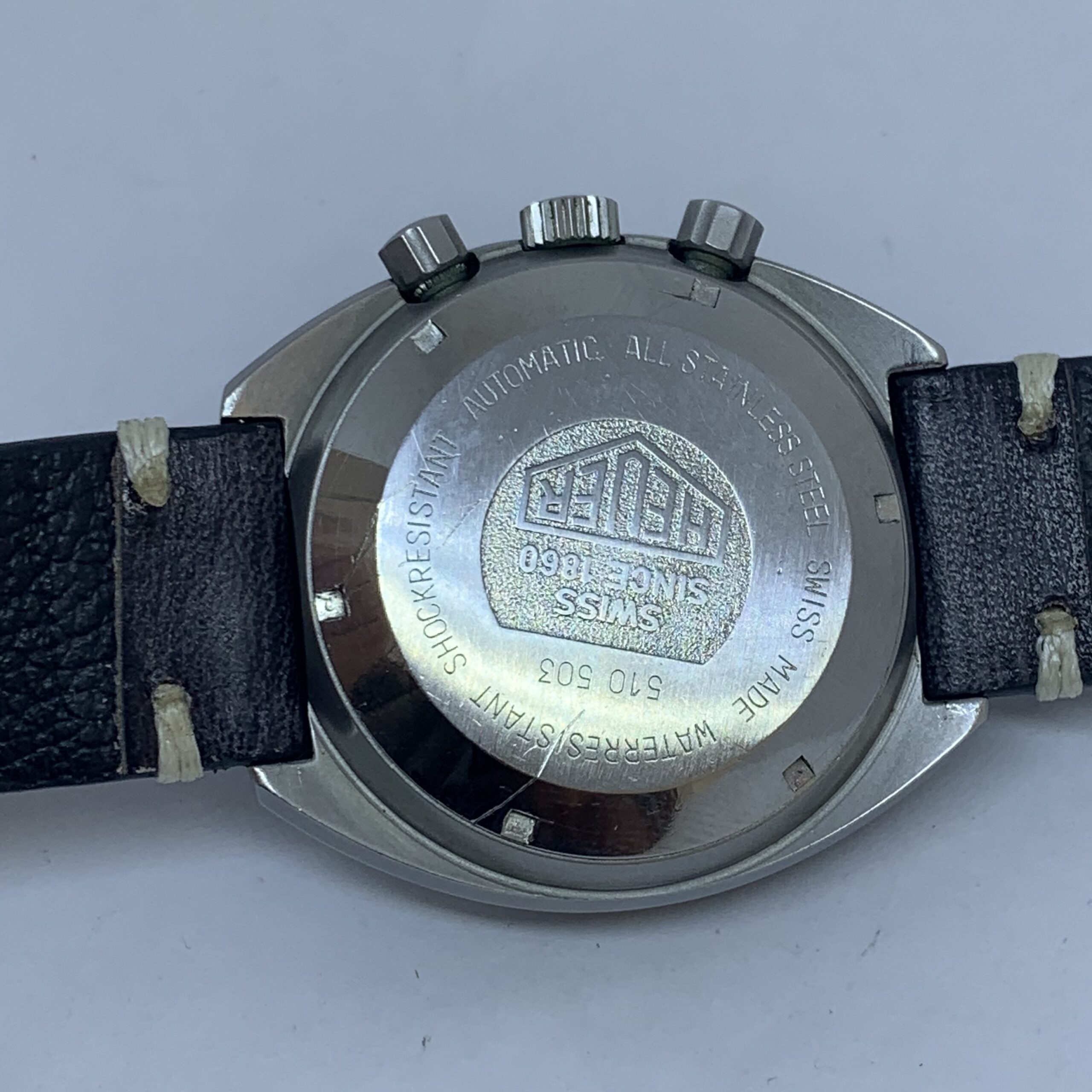 HEUER LEMANIA AUTOMATIC MOVEMENT CAL 5100 CHRONOGRAPH WHITE DIAL