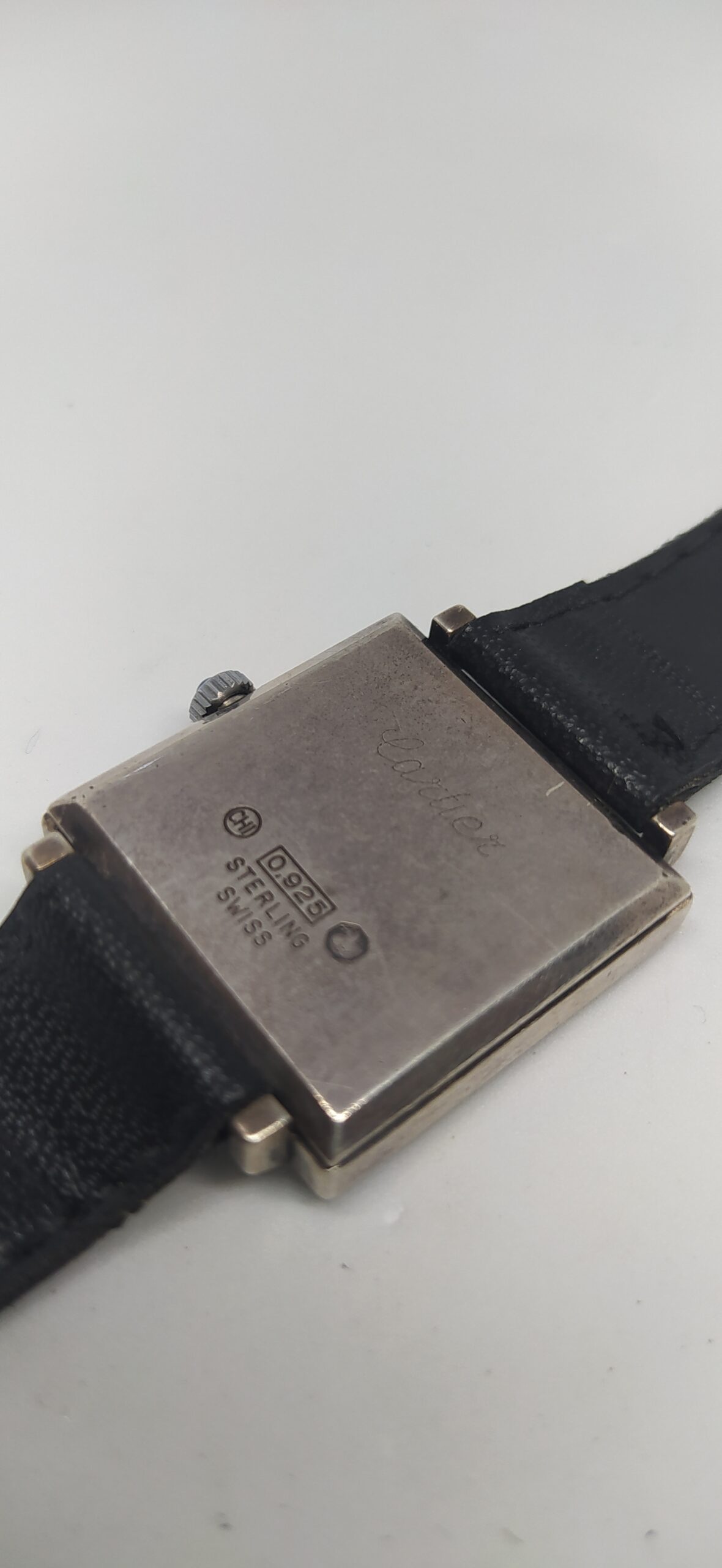 CARTIER TANK SQUARED 1976 SILVER.925 PRE-MUST MANUAL WIND MOVEMENT