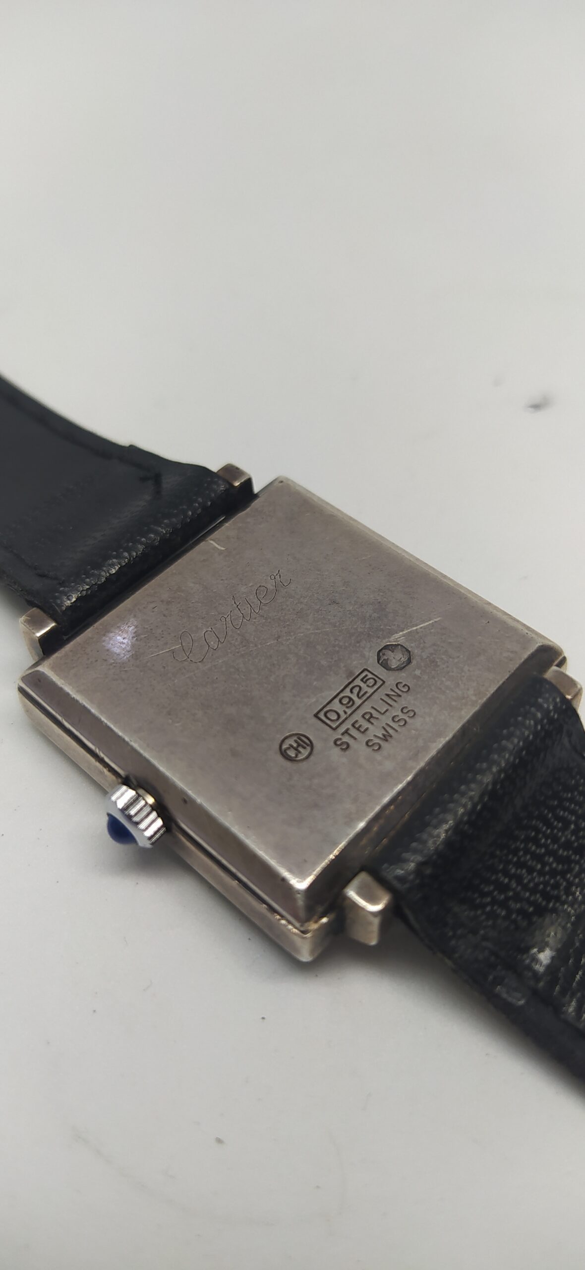 CARTIER TANK SQUARED 1976 SILVER.925 PRE-MUST MANUAL WIND MOVEMENT